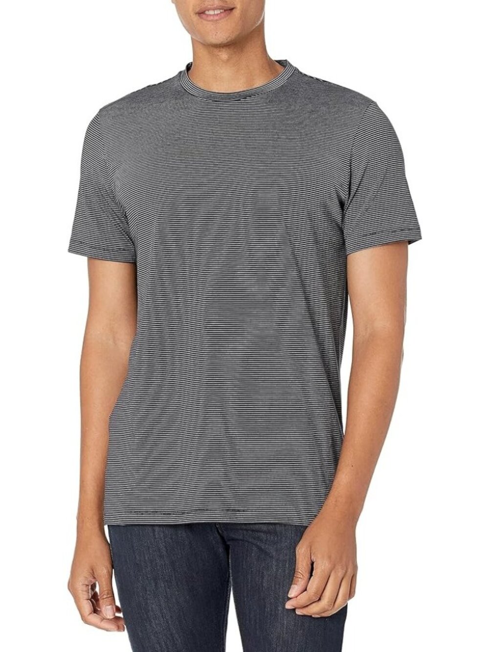 Theory Men's Clean Mini Stripe Tee, Size Large